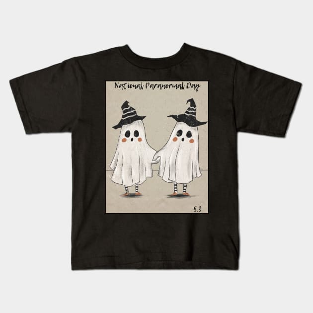 Celebrate National Paranormal Day Kids T-Shirt by Slackeys Tees